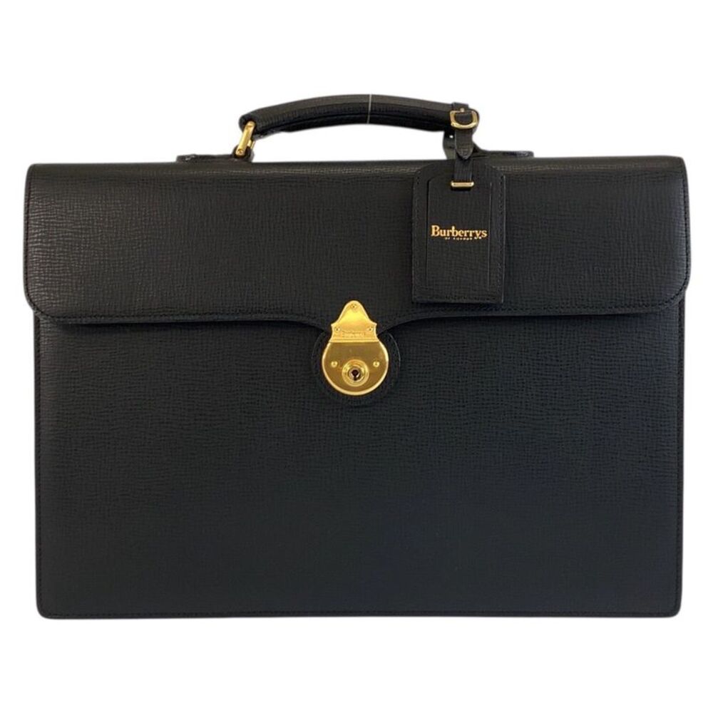 Burberrys Leather Briefcase